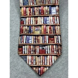 University of Oxford Fox and Chave Men's Neck Tie Library Books 58" x 3.5"